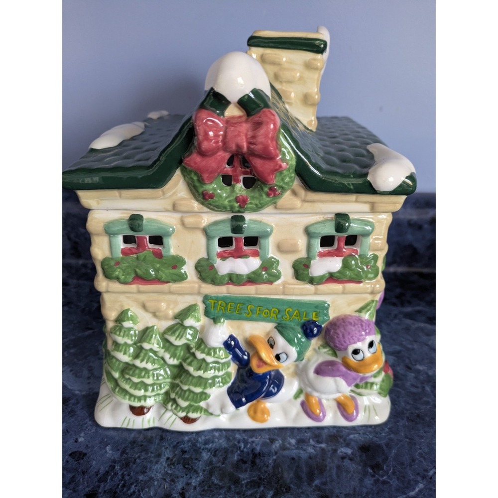 DISNEY Christmas Cookie Jar Mickey Minnie Mouse Donald & Daisy Duck Pluto Goofy‎ - Picture 4 of 5